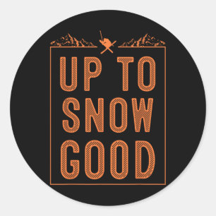 Best Snowboard Skifahren - Niedliche Skifahrer Män Runder Aufkleber