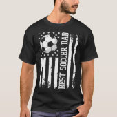 Best Soccer Dad Soccer Daddy US Flag T-Shirt (Vorderseite)