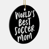 Best Soccer Mom Black and White Foto Christmas Keramik Ornament (Rechts)