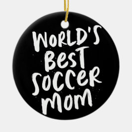 Best Soccer Mom Black and White Foto Christmas Keramik Ornament