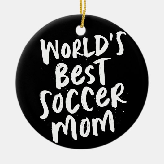 Best Soccer Mom Black and White Foto Christmas Keramik Ornament (Vorne)