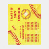Best Softball Coach Geschenke, Personalisiert, Sof Fleecedecke (Vorderseite)