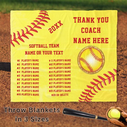 Best Softball Coach Geschenke, Personalisiert, Sof Fleecedecke