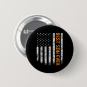 Best Son Ever American Flag Fathers Day Boy Son Button (Vorne & Hinten)