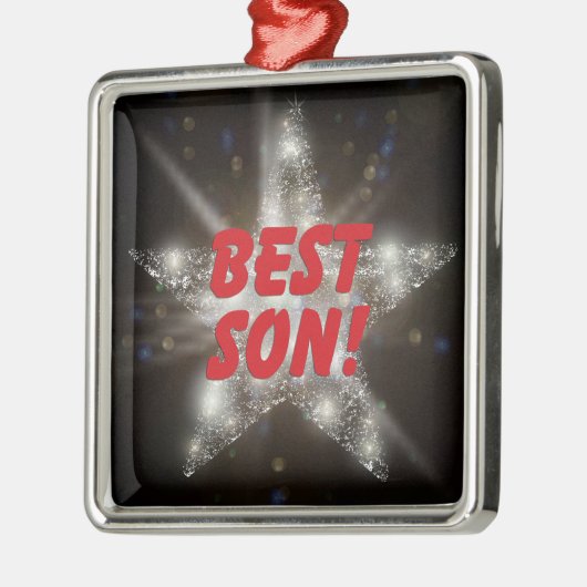"BEST SON!" SILBERNES ORNAMENT (Links)