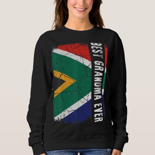 Best South African Oma je Africa Flag Mother Sweatshirt (Vorderseite)