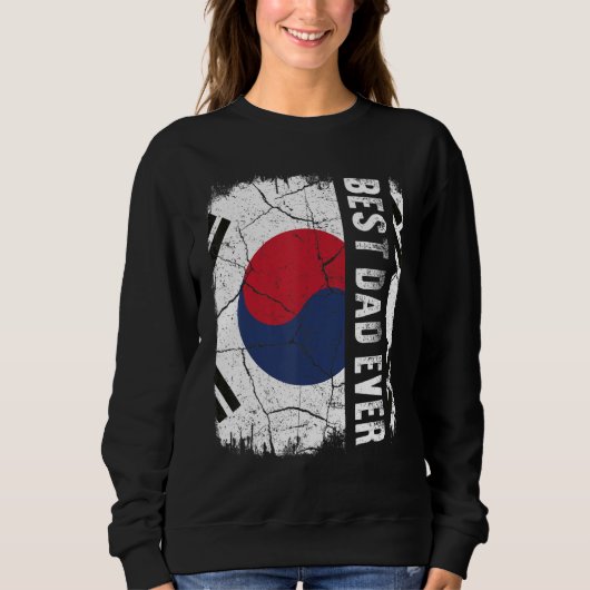 Best South Korean Dad Ever South Korea Flag Father Sweatshirt (Vorderseite)