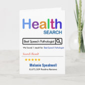 Best Speech Pathologist Funny Gift Dankeskarte (Vorderseite)