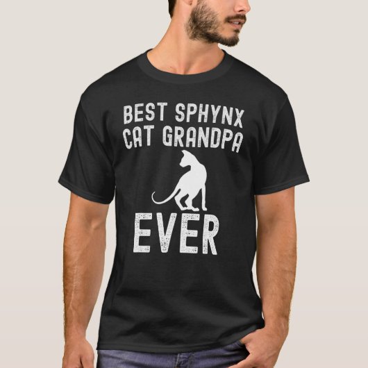 Best Sphynx Cat Grandpa Ever Father Day T-Shirt (Vorderseite)