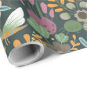 Best Spring Pattern Geschenkpapier (Rolleneckpunkt)
