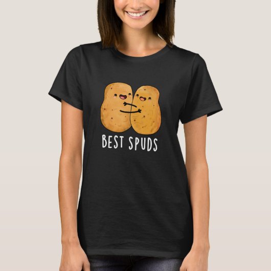 Best Spuds Funny Best Buddies Potato Pub Dark BG T-Shirt (Vorderseite)