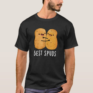 Best Spuds Funny Best Buddies Potato Pub Dark BG T-Shirt