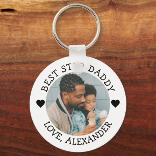 Best Step Daddy Foto Personalisiert Schlüsselanhänger