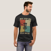 Best Stepdad by Far Men Golf Retro Sunset Papa T-Shirt (Vorne ganz)