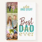 Best Stepdad je Custom 3 Foto Strip Notizblock (Vorderseite)