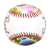 Best Stepdad je Typografie 2 Foto Custom Baseball (Rückseite)