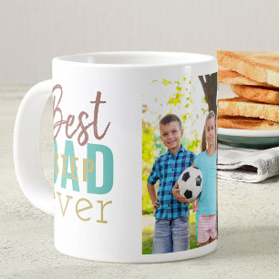 Best Stepdad je Typografie und Custom Foto Jumbo-Tasse