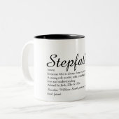 Best Stepfather, Stepdad je Definition Skript Zweifarbige Tasse (Vorderseite Links)