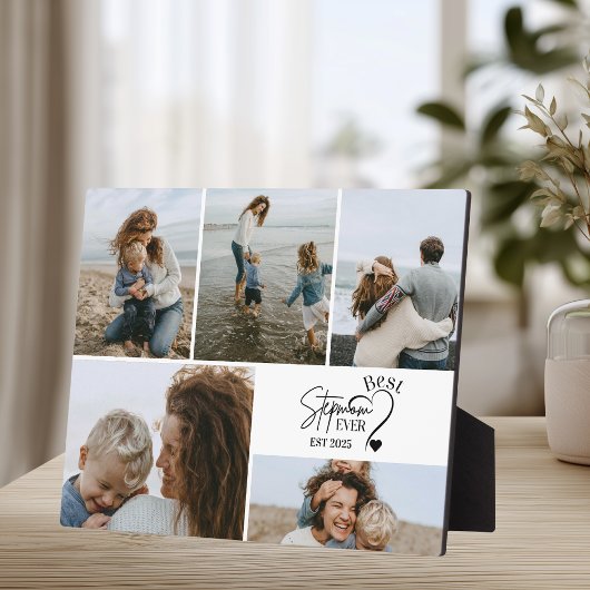 Best Stepmom Ever Custom Photo Collage  Fotoplatte