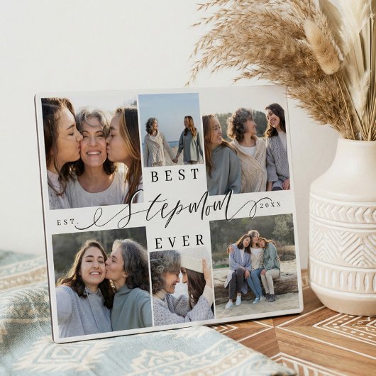 Best Stepmom Ever Personalized Photo Collage Gift Fotoplatte