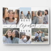 Best Stepmom Ever Script Photo Collage Keepsake Fotoplatte (Vorderseite)