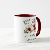 BEST SUEGRA jemals (Ihr Name) - Maroon Bouquet Tasse (VorderseiteRechts)