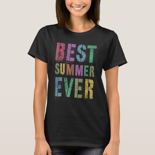 Best Summer Ever Camp Last Day Of Vacation Sign Au T-Shirt (Vorderseite)