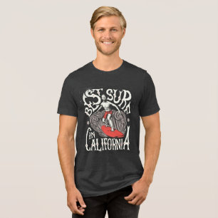 Best Surfing in California - Retro Surf T-Shirt Tri-Blend Shirt
