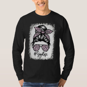 Best Tante Life Messy Bun Leopard Bleached Tuntie T-Shirt