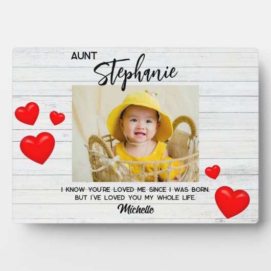 Best Tante Niece Nephew Mothers'Day Sister Foto Fotoplatte (Vorderseite)