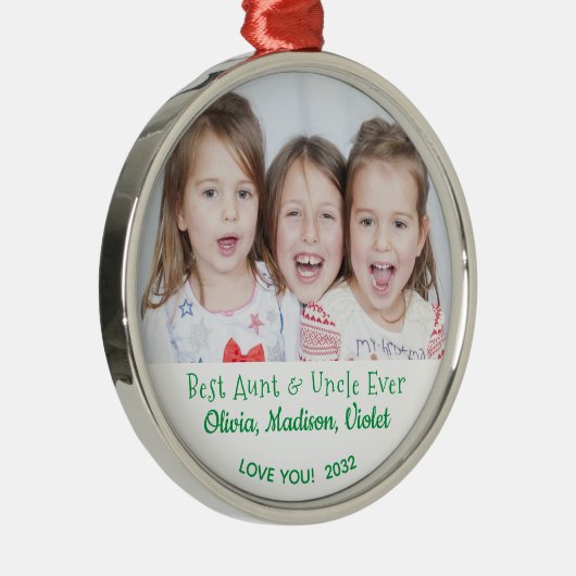 Best Tante Uncle Personalisieren Sie Weihnachten i Ornament Aus Metall (Rechts)