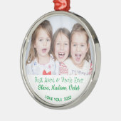 Best Tante Uncle Personalisieren Sie Weihnachten i Ornament Aus Metall (Links)