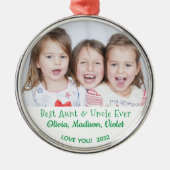 Best Tante Uncle Personalisieren Sie Weihnachten i Ornament Aus Metall (Vorne)