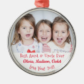 Best Tante Uncle Personalisieren Sie Weihnachten i Ornament Aus Metall (Vorne)