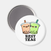 Best Tea Funny Besties Boba Tea Pub Magnet (Vorderseite/Rückseite)