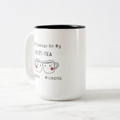 Best-Tea-Personalisiert-Freundschaft Zweifarbige Tasse (Vorderseite Links)