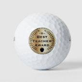 Best Teacher Award Gold und Black Golfball (Vorderseite)