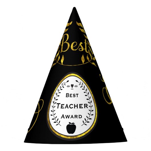 Best Teacher Award Party Hat Partyhütchen (Vorderseite)