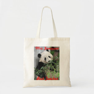 Best Teacher Canvas Bag, Panda, Danke, Budget Tragetasche
