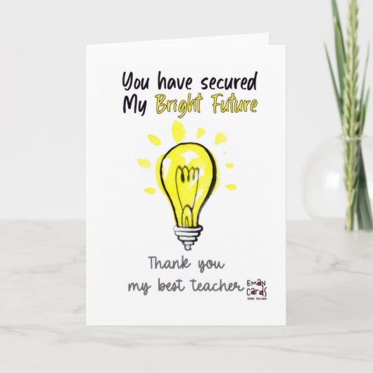 Best Teacher Card Karte (Vorderseite)