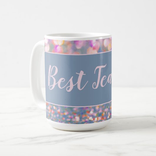 "Best Teacher" Confetti individuell anpassbare Kaf Kaffeetasse (Vorderseite Links)