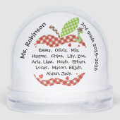 Best Teacher Ever Apple Motifs Appreciation Schneekugeln (Rückseite)