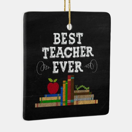 Best Teacher Ever Chalkboard Ornament (Rechts)