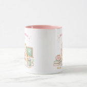 Best Teacher Ever Cute Kawaii Kitty Cat Sweet Pink Tasse (Zentrum)