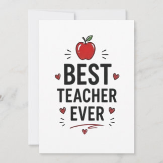 Best Teacher Ever  Karte