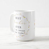 Best Teacher Ever Mug – Custom Name Sip of Thanks Kaffeetasse (Vorderseite Links)
