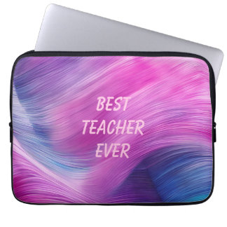 Best Teacher Ever Pastel Swirl Laptopschutzhülle
