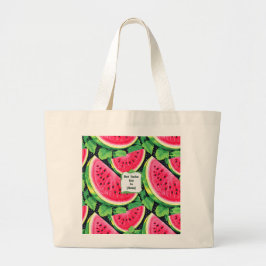 Best Teacher Ever – Watermelon Large Tote Bag Jumbo Stoffbeutel