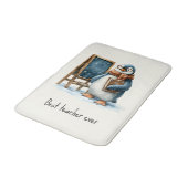 Best Teacher Ever Winter Penguin Design Badematte (Schrägansicht)
