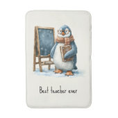 Best Teacher Ever Winter Penguin Design Badematte (Vorderseite Vertikal)